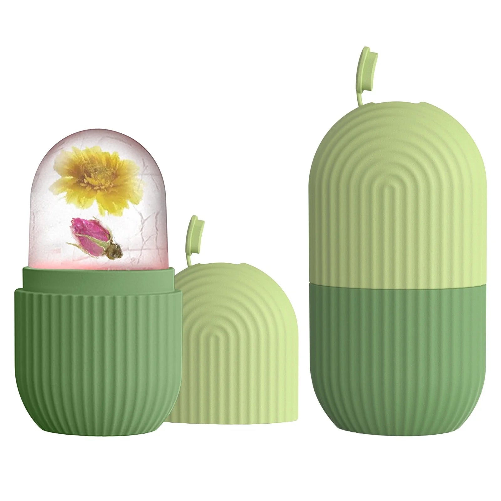 Rouleau à Glace Visage & Yeux en Silicone – Outil Raffermissant & Apaisant Réutilisable