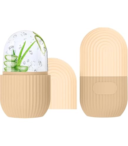 Rouleau à Glace Visage & Yeux en Silicone – Outil Raffermissant & Apaisant Réutilisable