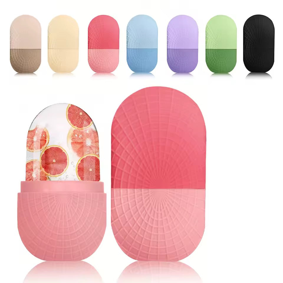 Rouleau à Glace Visage & Yeux en Silicone – Outil Raffermissant & Apaisant Réutilisable